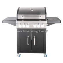 4 Burner Gas Grill BBQ with Side Burner